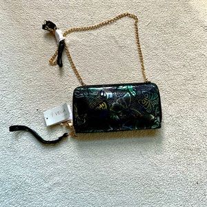 Cute bag with butterfly accents in green & black